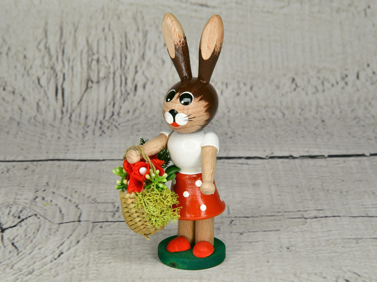 Easter bunny girl with basket