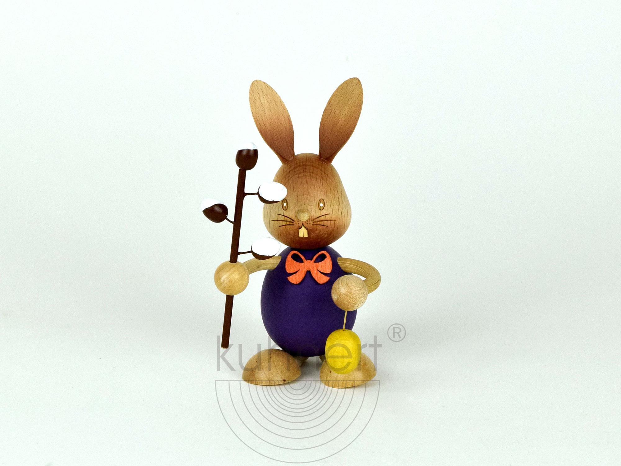 Osterhase, Stupsi Hase mit Weidenkätzche ca. 12 cm