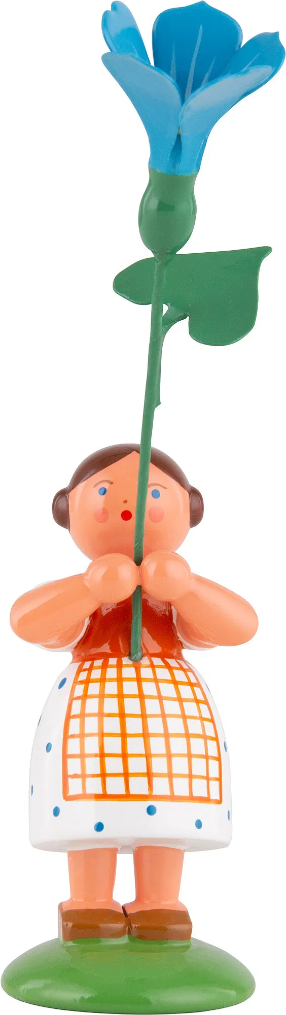 Girl with blue bindweed