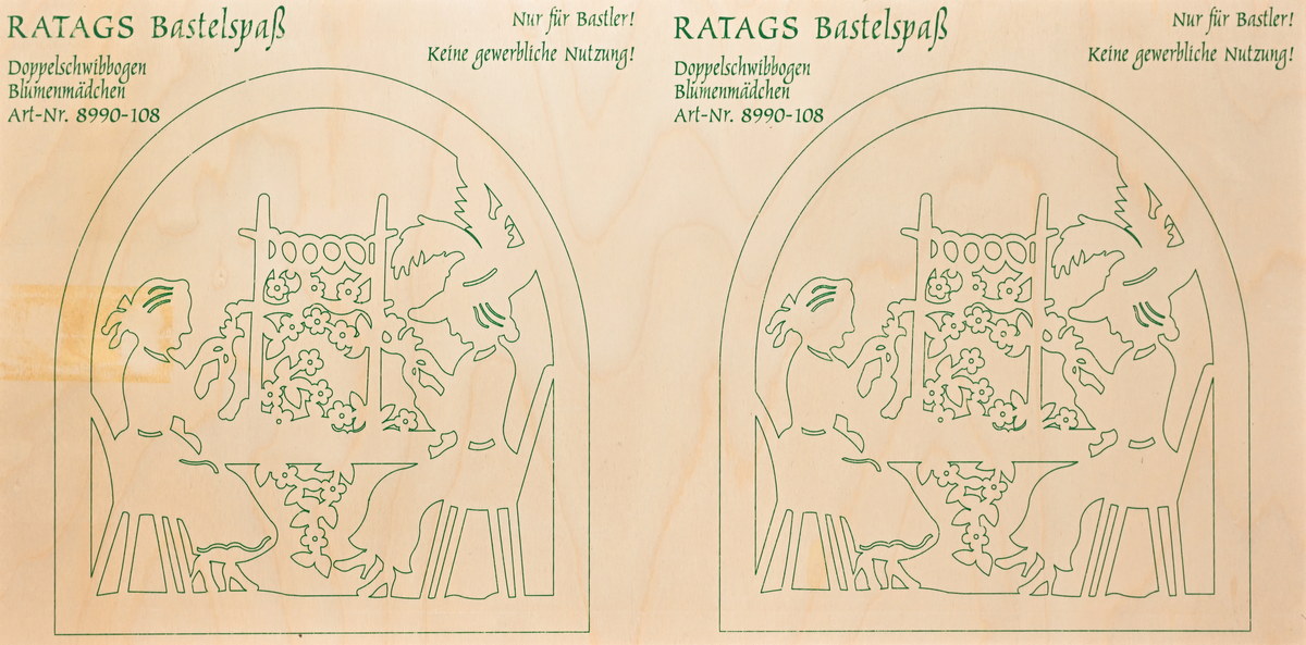 Schwibbogen zum Basteln, klein, Blumenmädchen