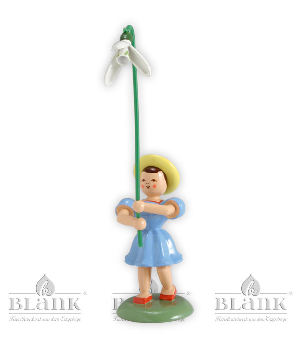 Flower child with snowdrops, coloured