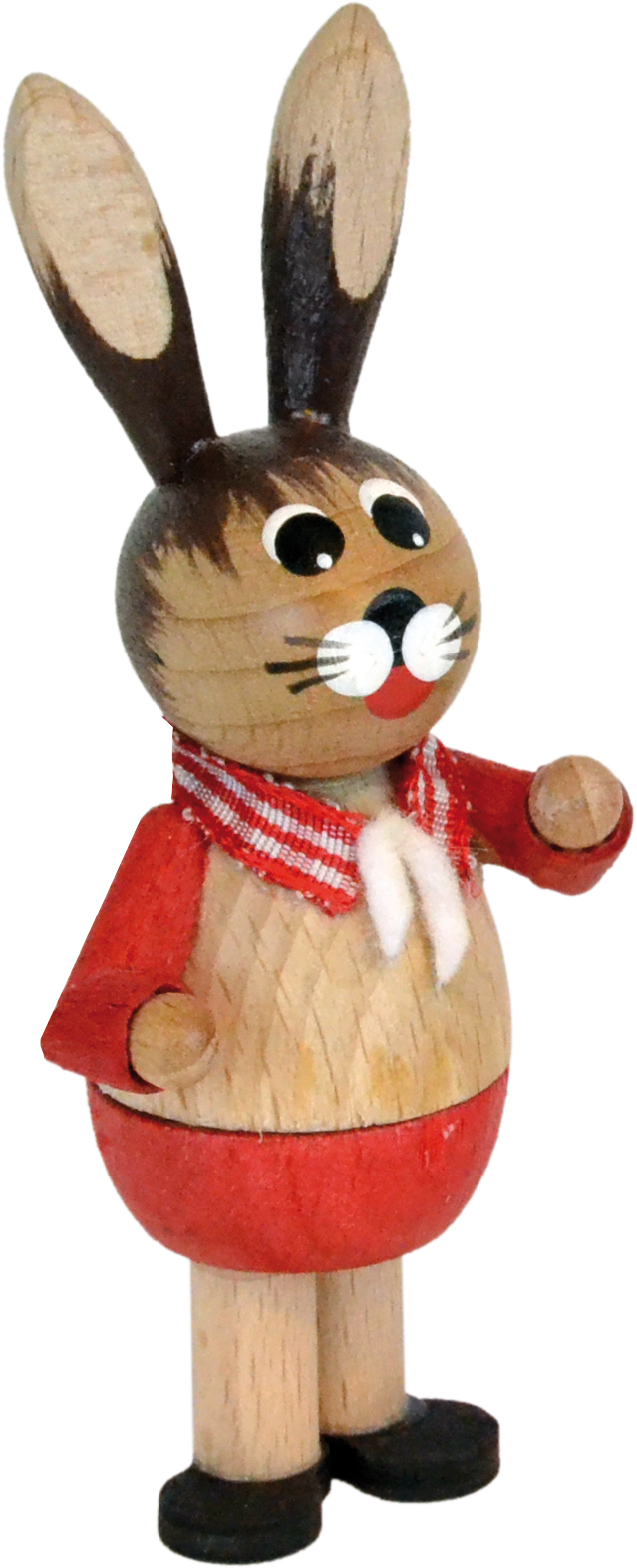 Easter bunny, red, with neckerchief