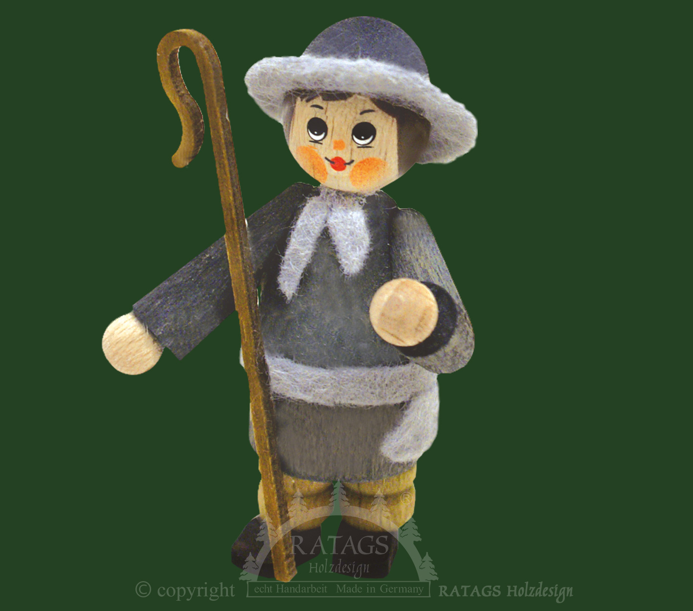 Figur, Schäfer, dunkelgrau