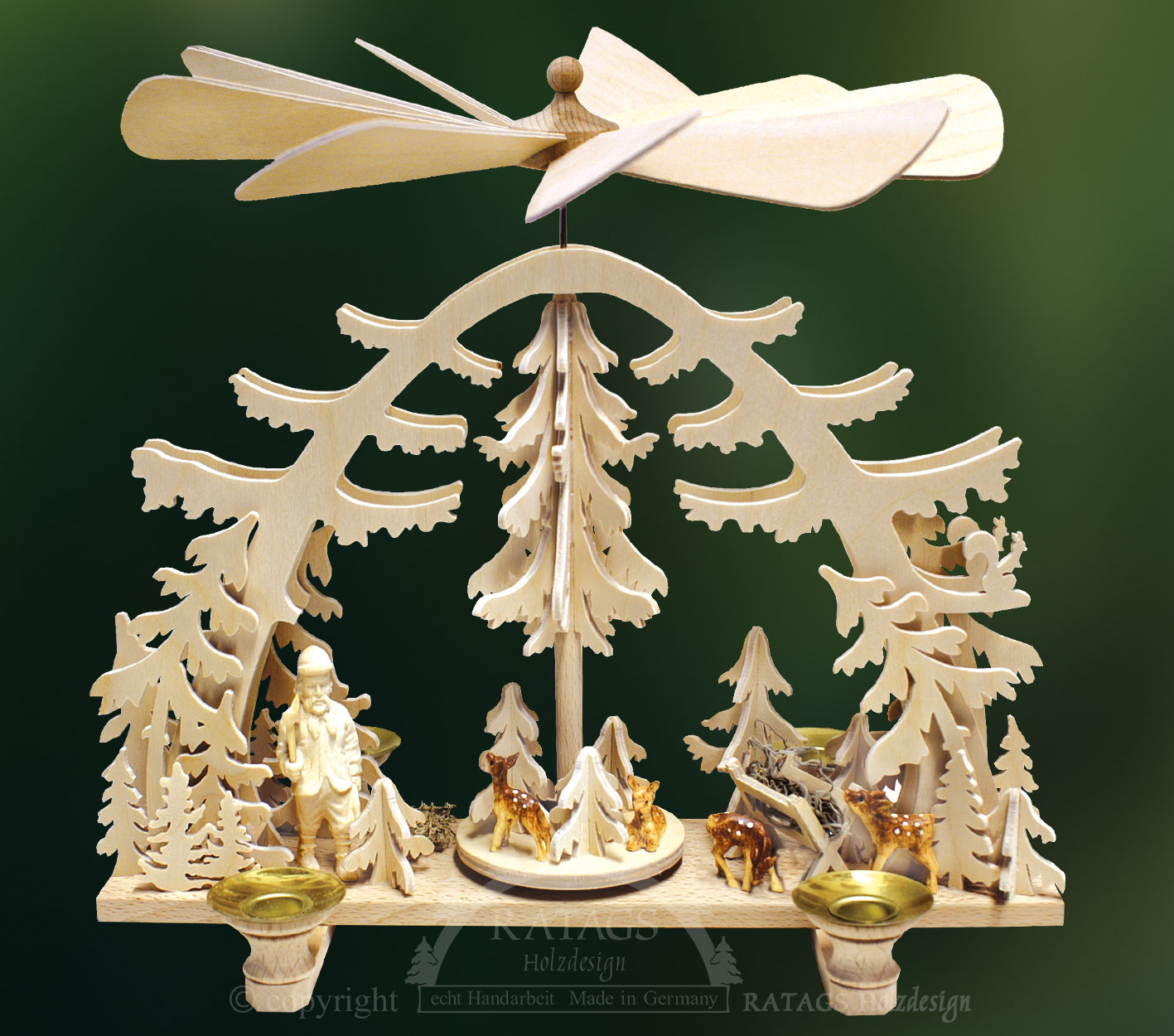 Bogenpyramide, Rehfütterung, für Pyramidenkerzen Bogenpyramide, Rehfütterung, für Pyramidenkerzen