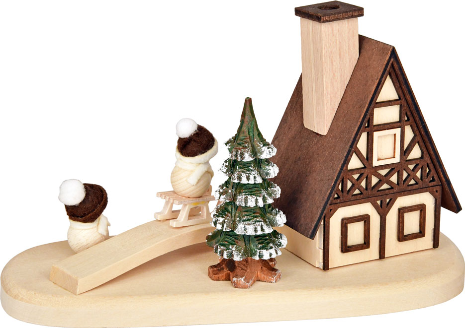 Tischschmuck, Räucherhaus, Schneebällche