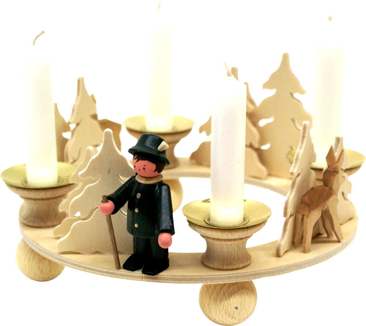 Adventsring Förster m. Rehen, Bäume