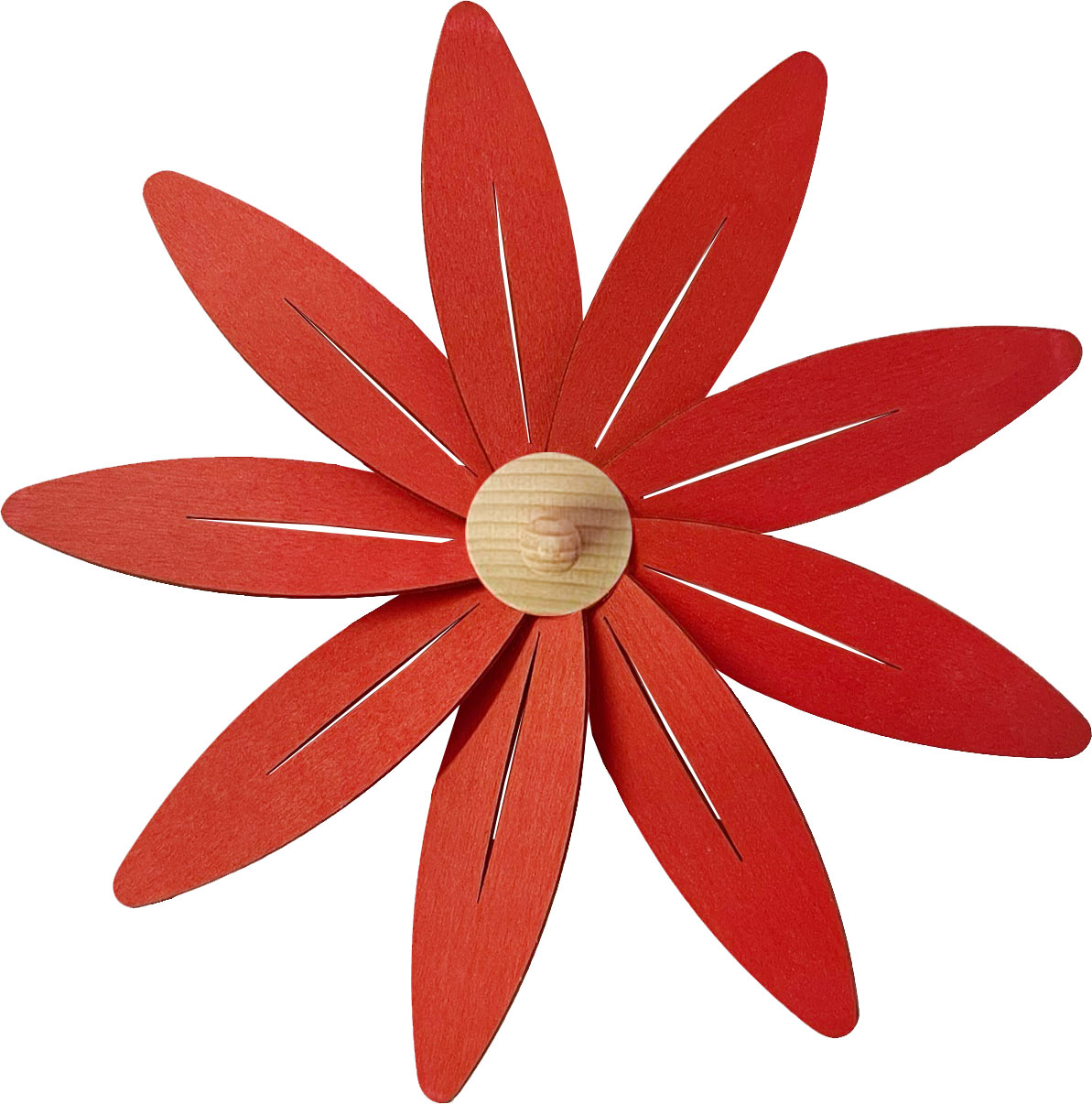 Flügelrad Blüte, gelasert, 20 cm Nabe natur Flügelrad Blüte, gelasert, 20 cm Nabe natur