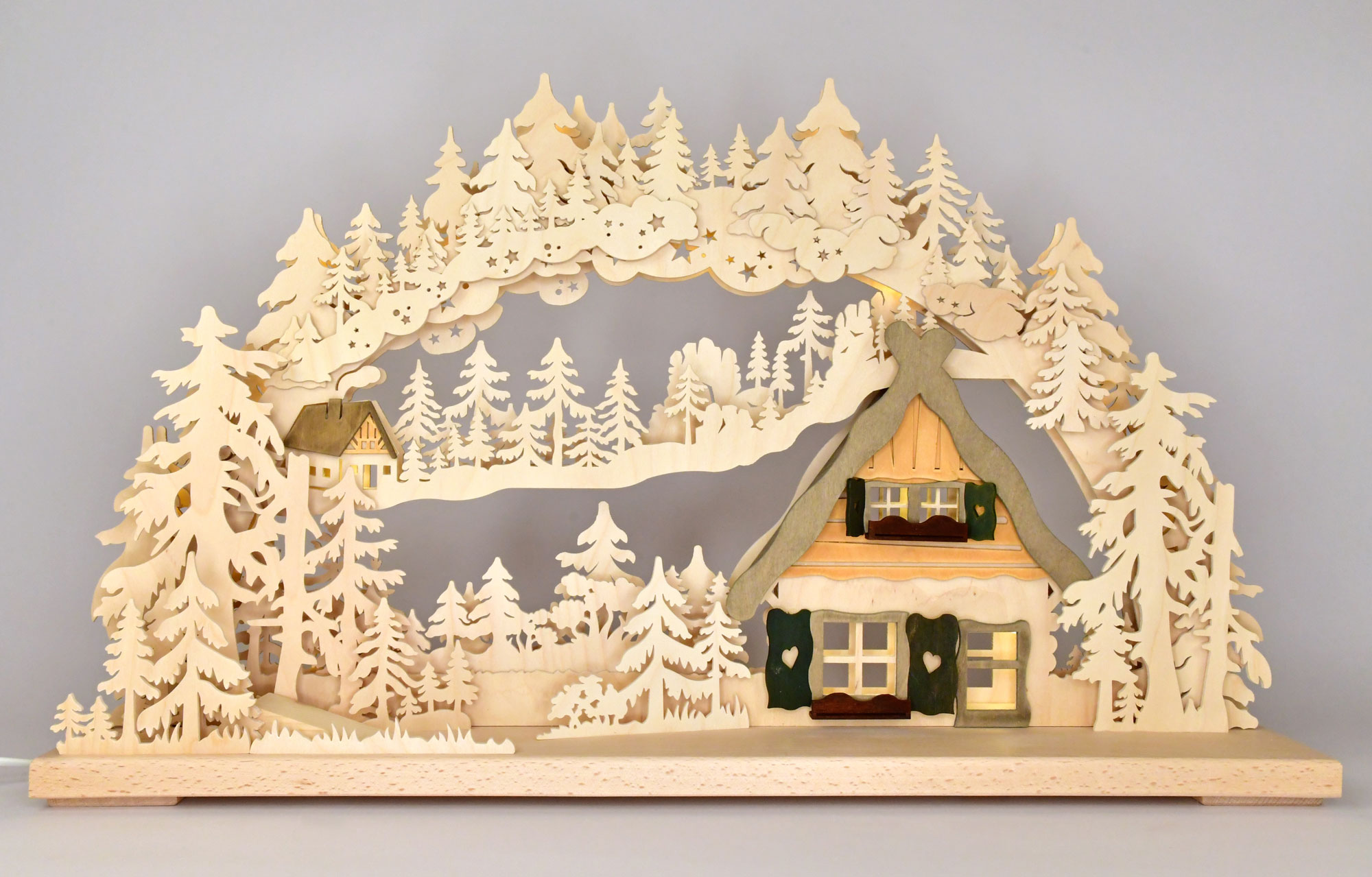 3D candle arch, large, snowman paradise, unfilled, without bench with balls