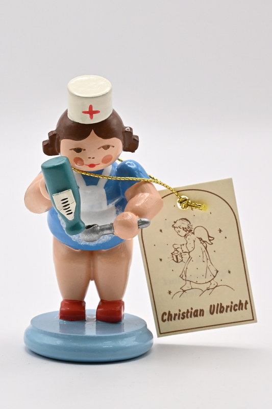 Figur, Krankenschwester mit Medizin Figur, Krankenschwester mit Medizin