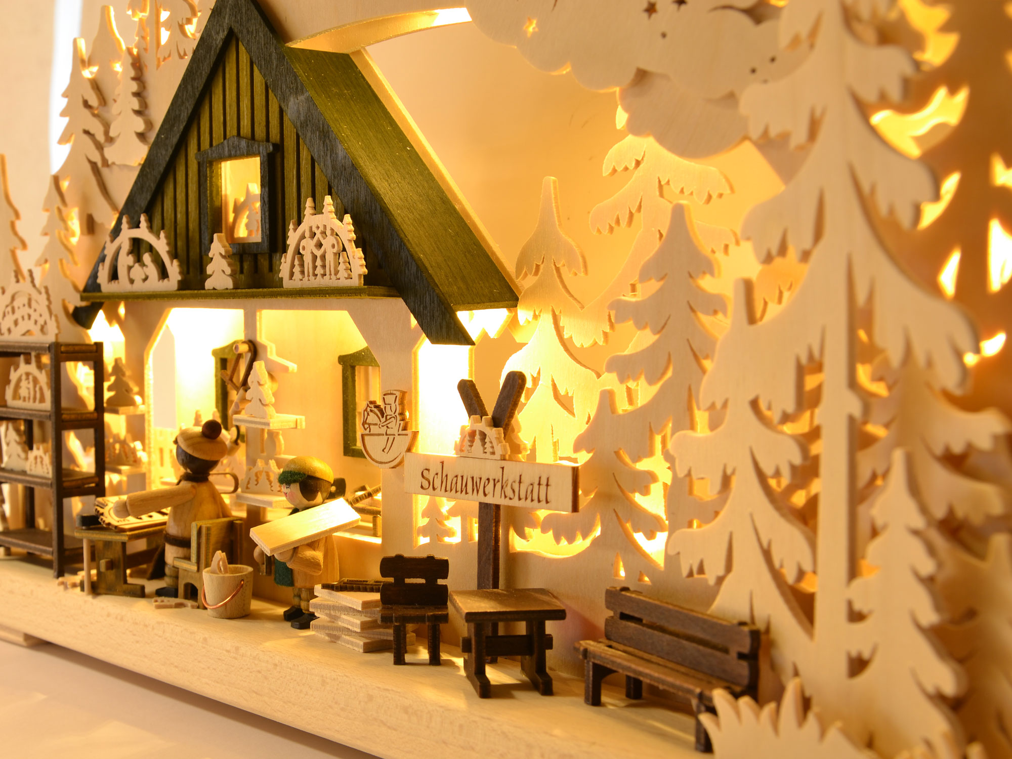 Small 3D Schwibbogen, show workshop