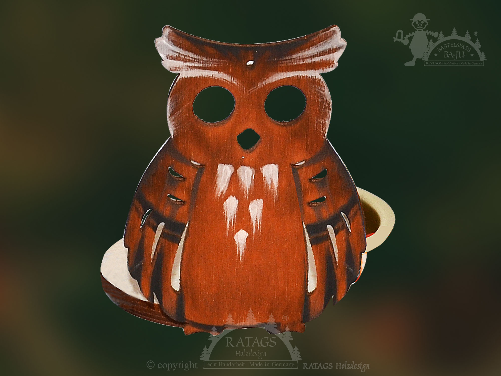 Teelichthalter-Eule, zum Basteln