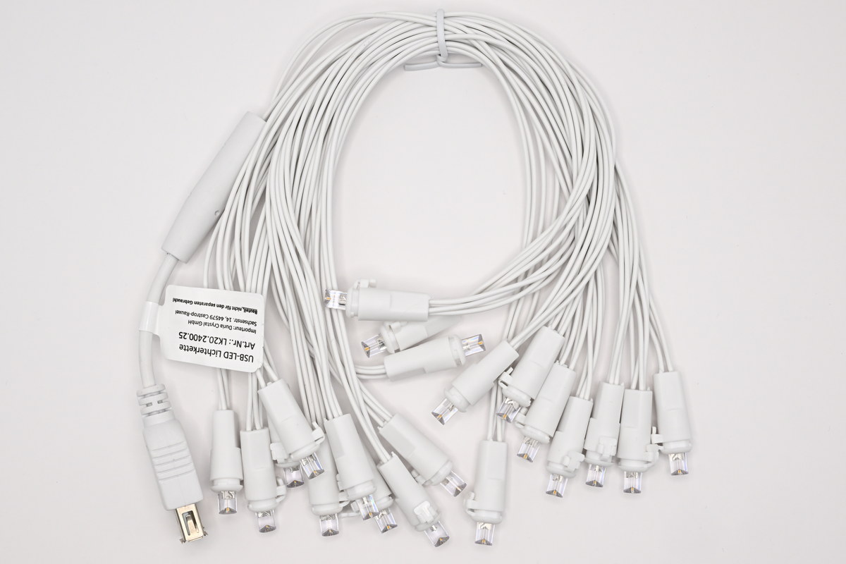 USB fairy lights, 20-fold, FULL USB without switch