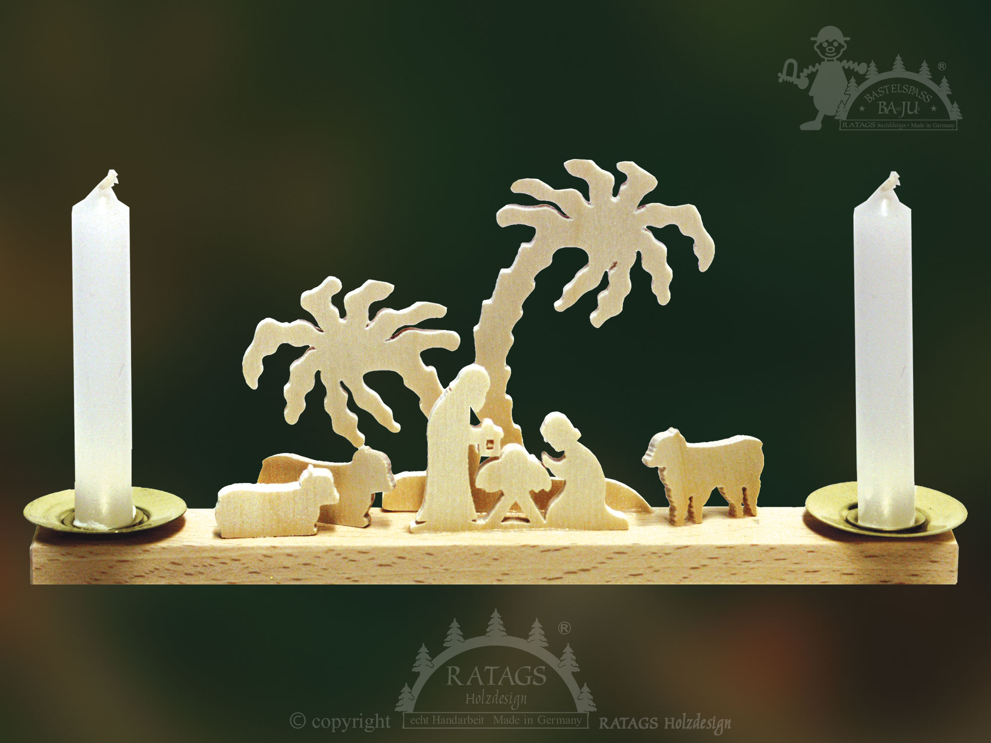 Candle holders for crafting, Nativity scene