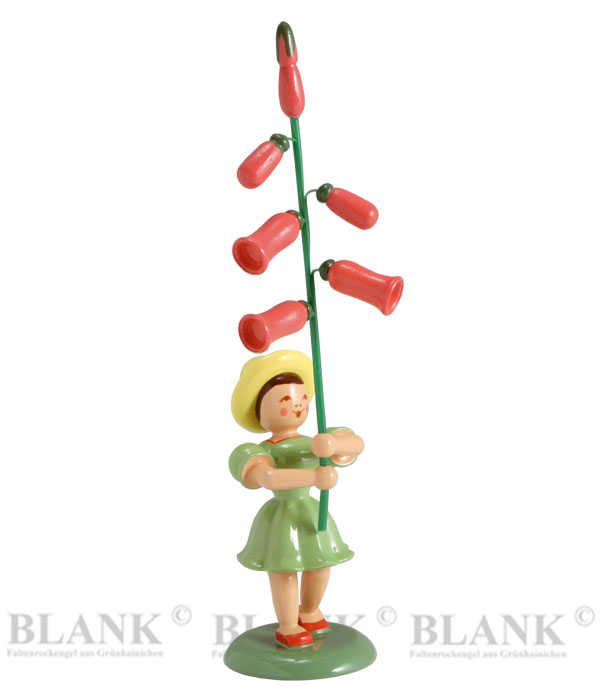 Blumenkind mit Fingerhut, farbig Blumenkind mit Fingerhut, farbig