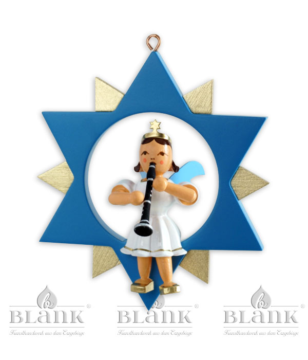 Angel in a star, coloured clarinet
