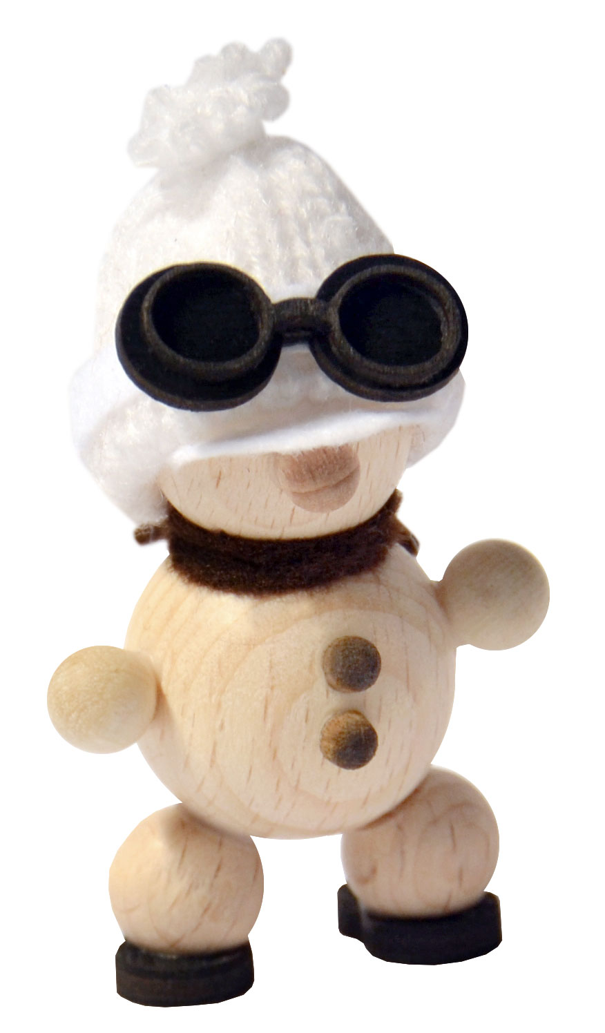 Schneemann mit Brille, weiße Mütze 7,5 cm Schneemann mit Brille, weiße Mütze 7,5 cm