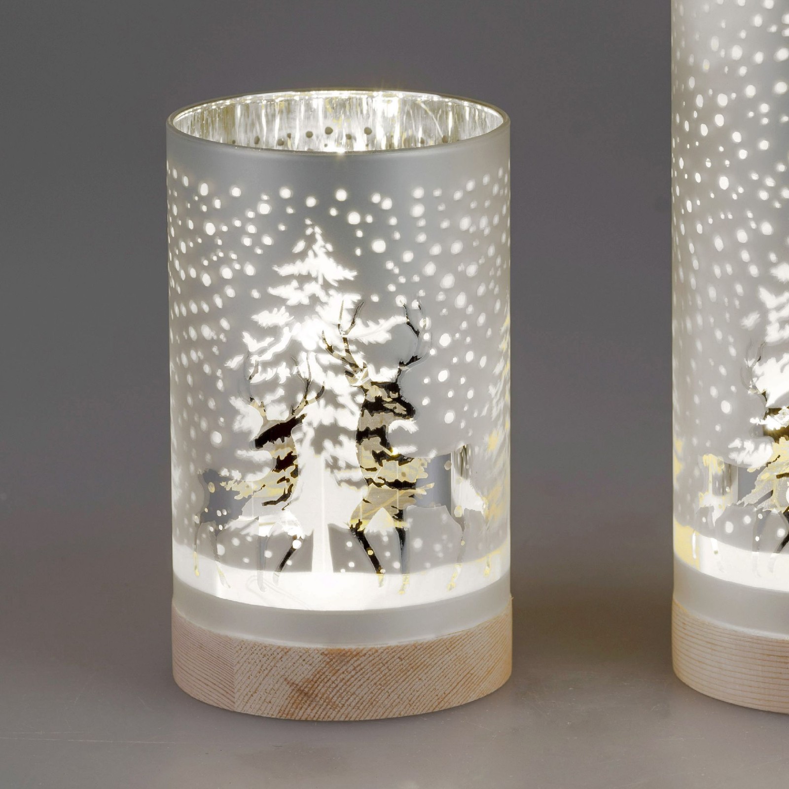 Dekorativní světlo 15 cm jeleni + LED