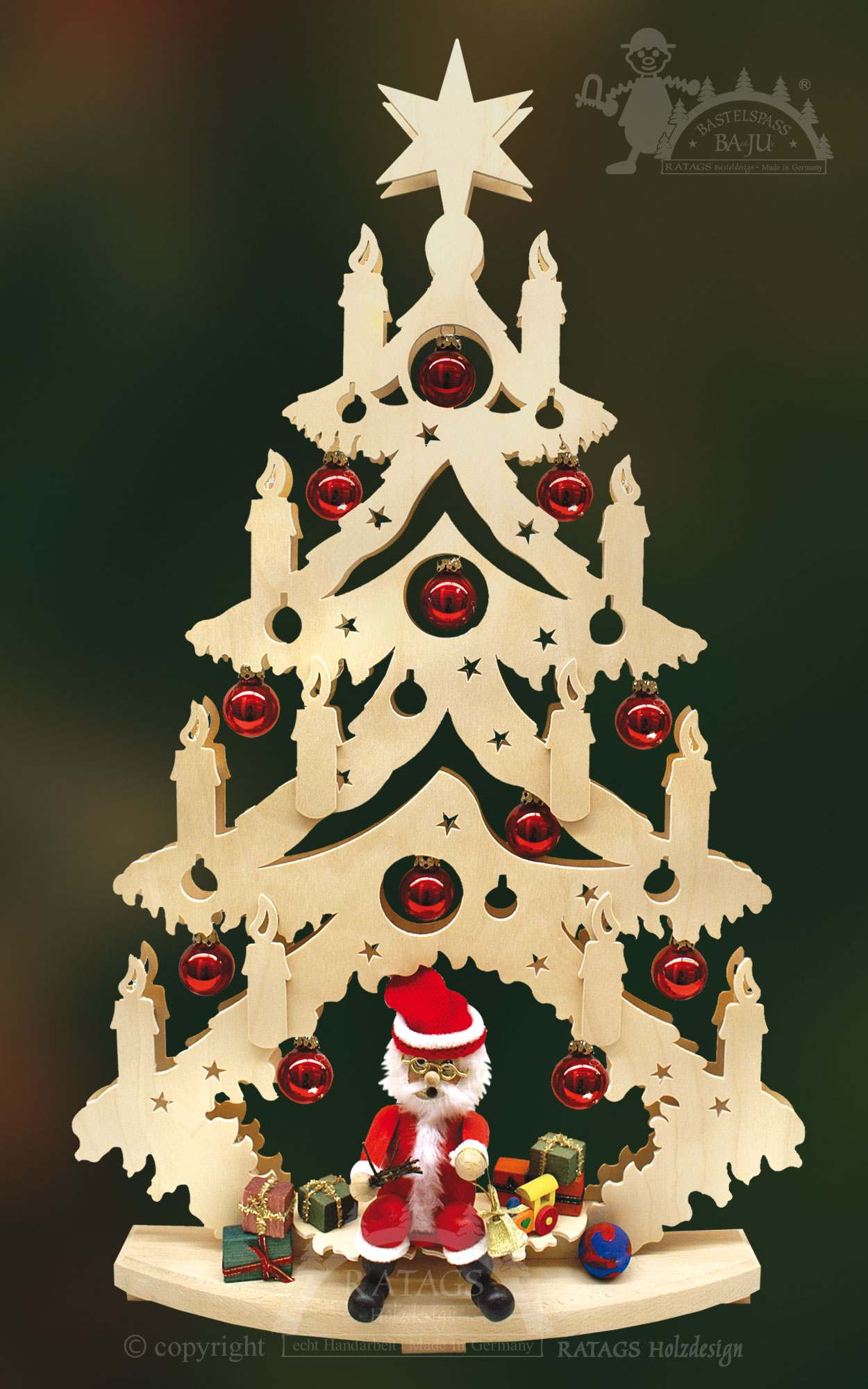 Fir tree for crafting, large, candles