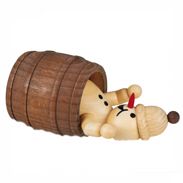 Snowman lying in a barrel, 7 cm