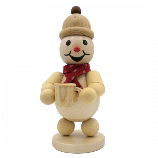 Snowman Junior with cup, medium, 20 cm