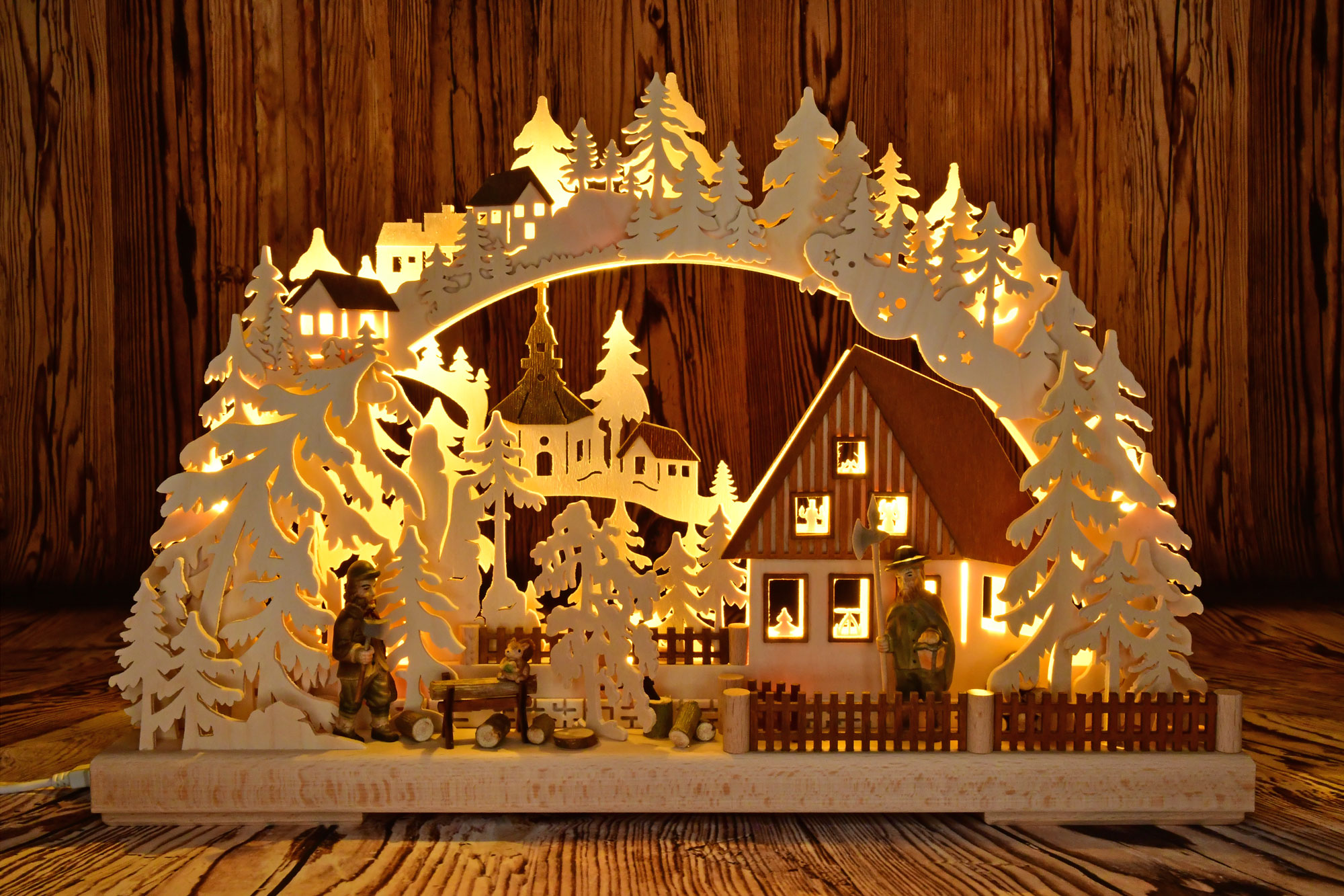 3D-Schwibbogen klein, Am Abend 3D-Schwibbogen klein, Am Abend