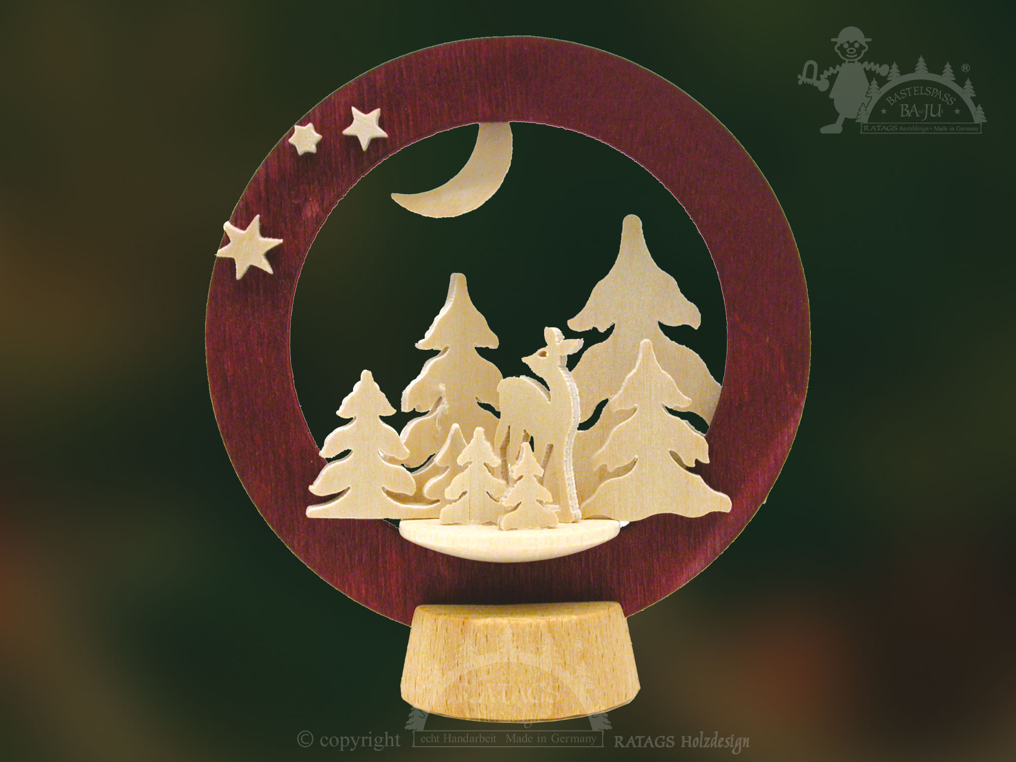 Base ring for crafting, deer in the forest