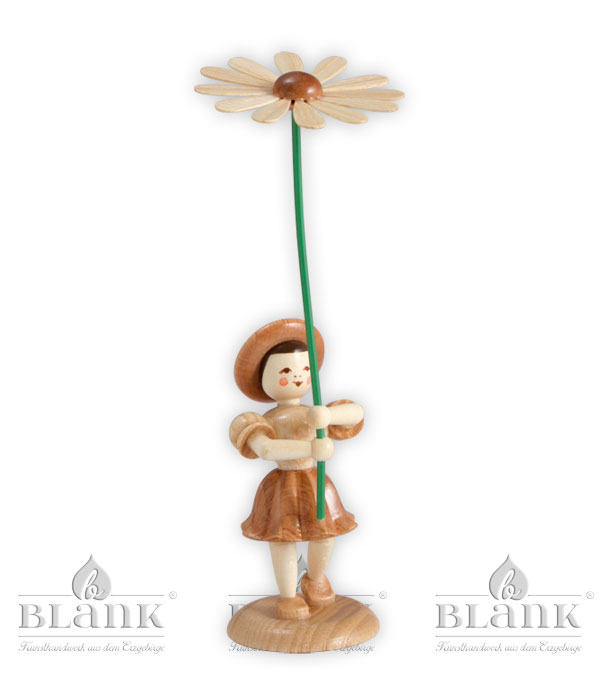 Blumenkind mit Magarite, natur H 12 cm Blumenkind mit Magarite, natur H 12 cm