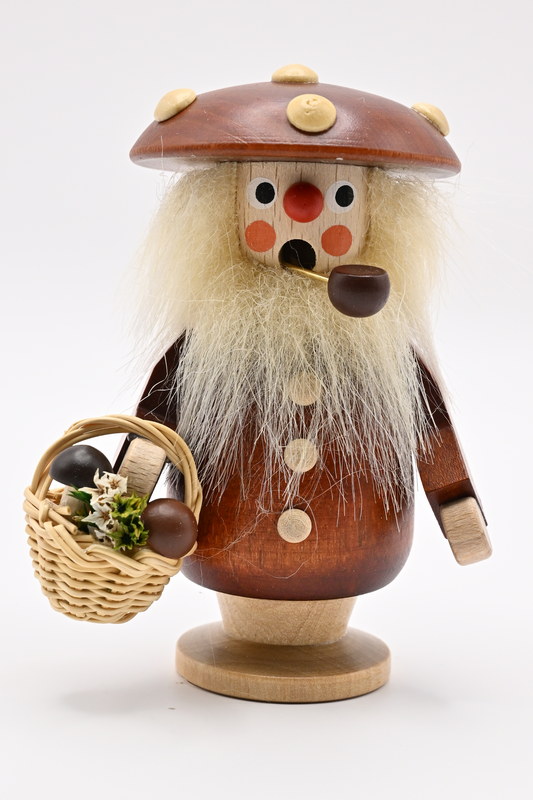 Räuchermann Pilzmannl natur H 10,0 cm