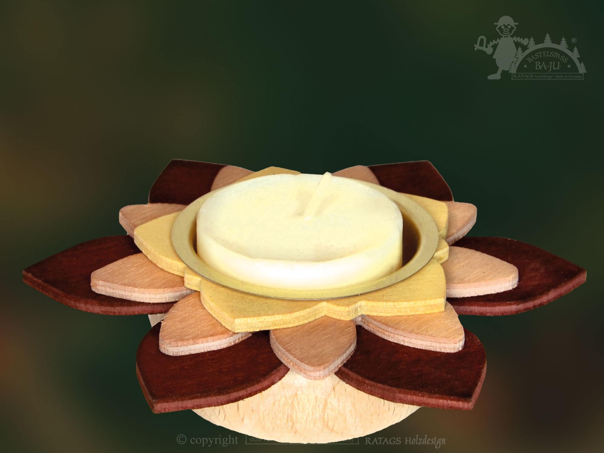 Teelichtblumen zum Basteln, 2er Set