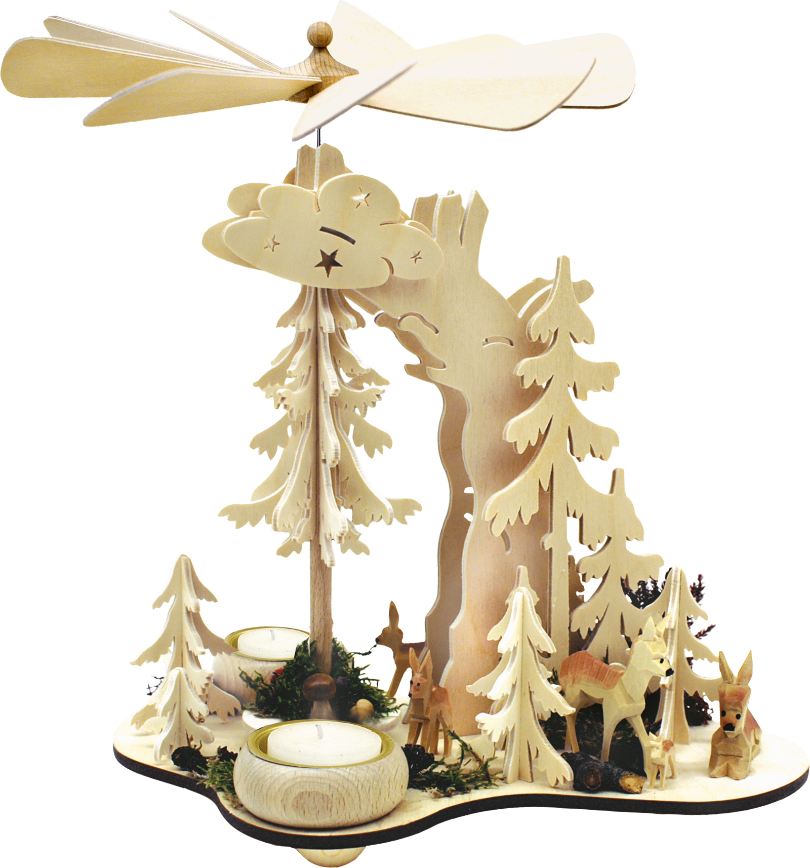 Fir tree pyramid, deer