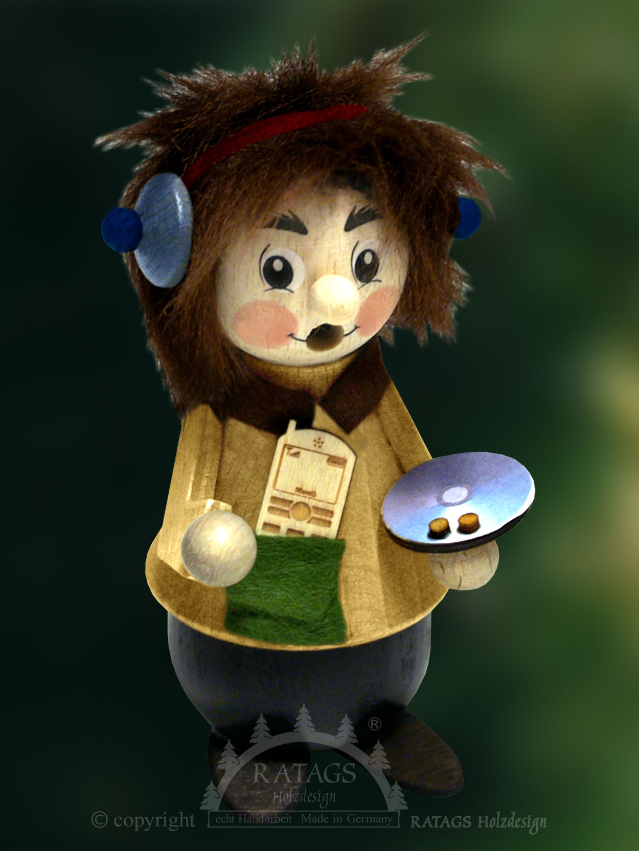 Räuchermännchen, Teenager, Walkman Räuchermännchen, Teenager, Walkman