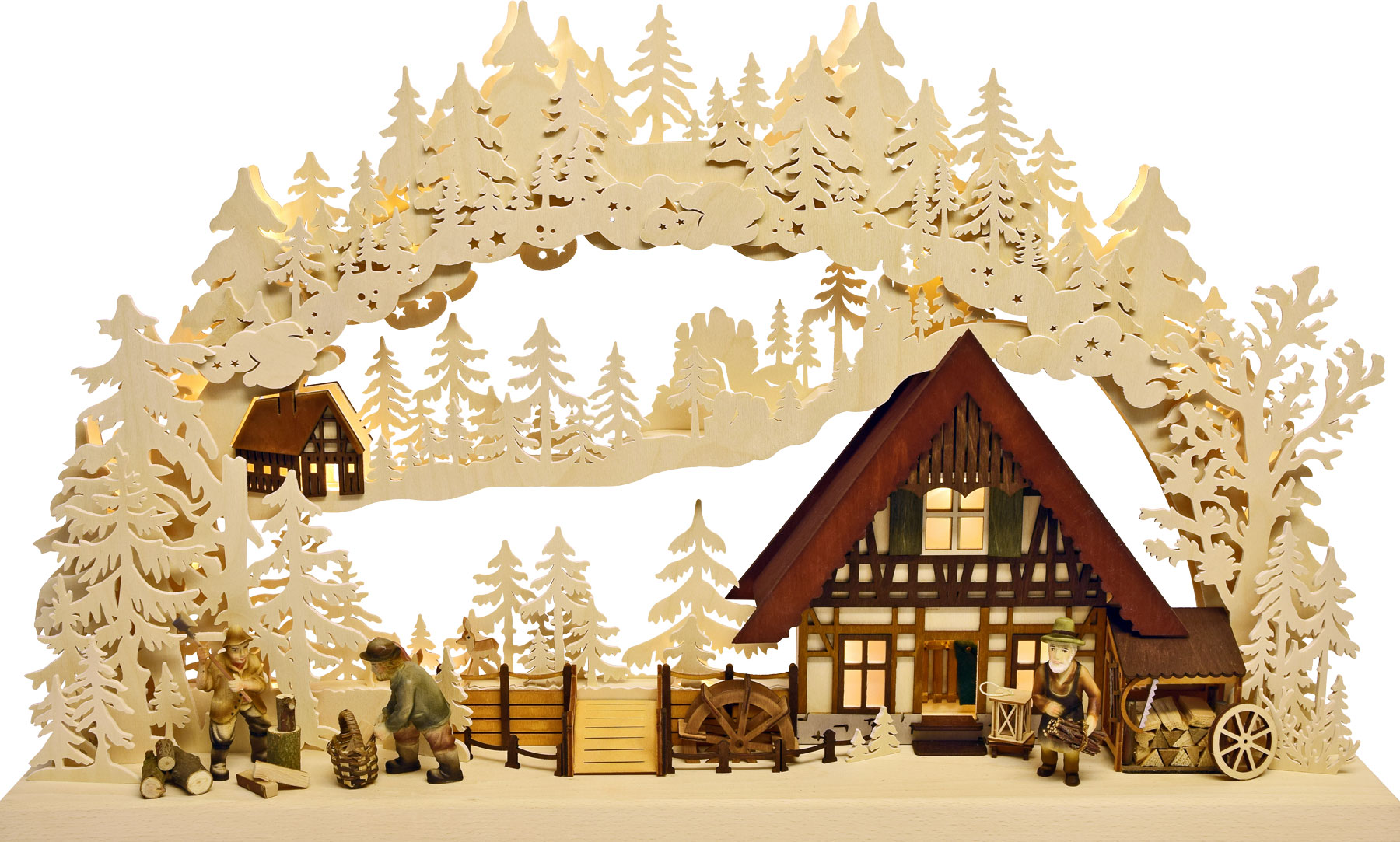 3D candle arch, large, sawmill