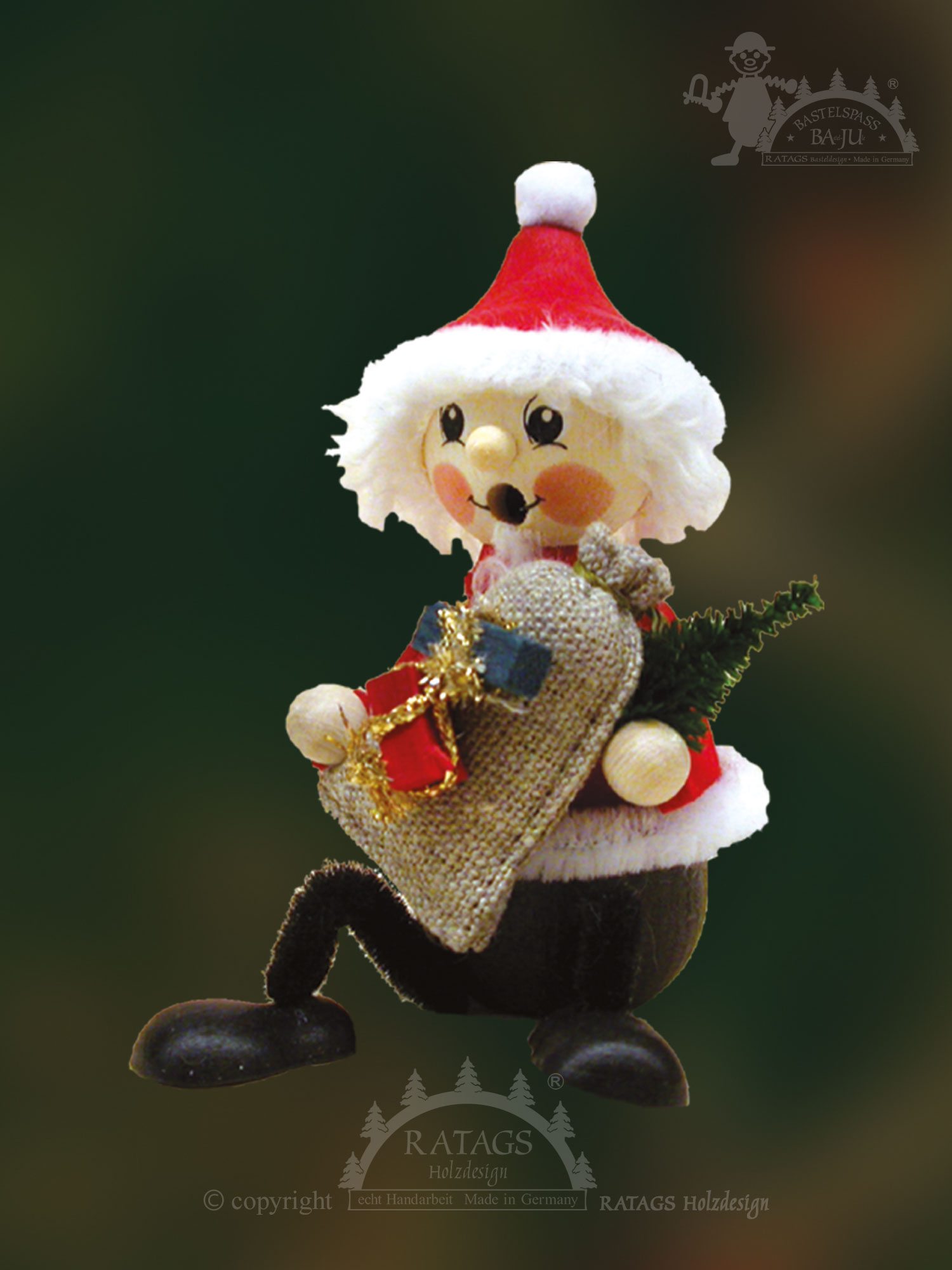 Räuchermännchen zum Basteln, Weihnachtsmann Räuchermännchen zum Basteln, Weihnachtsmann