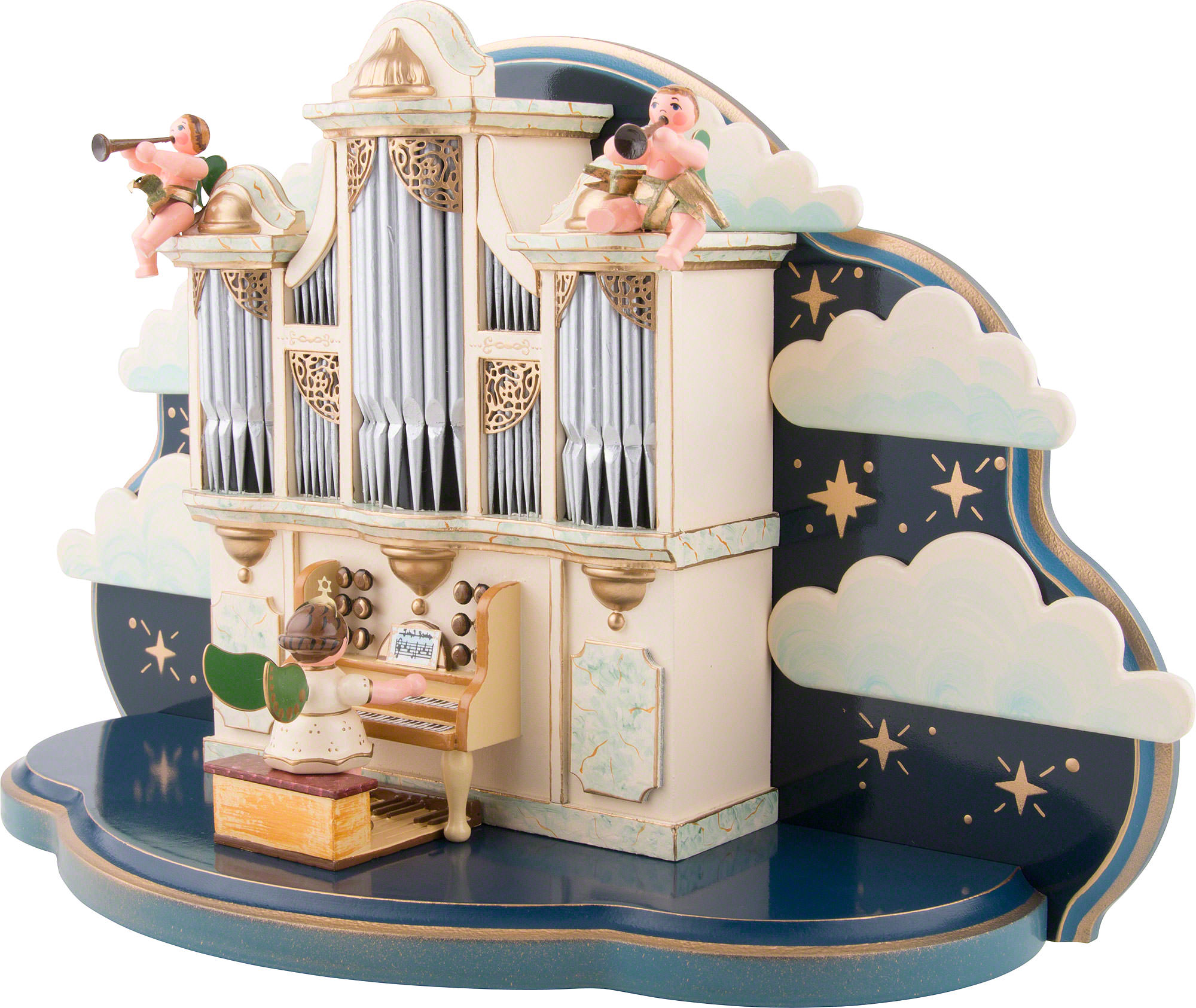 Muziekdoos, orgel, wolk 36*13*21