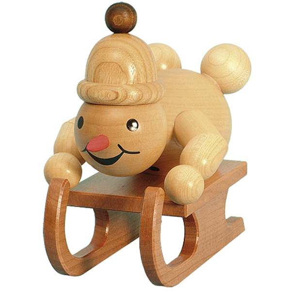 Snowman, junior racing sledge, medium 14 cm