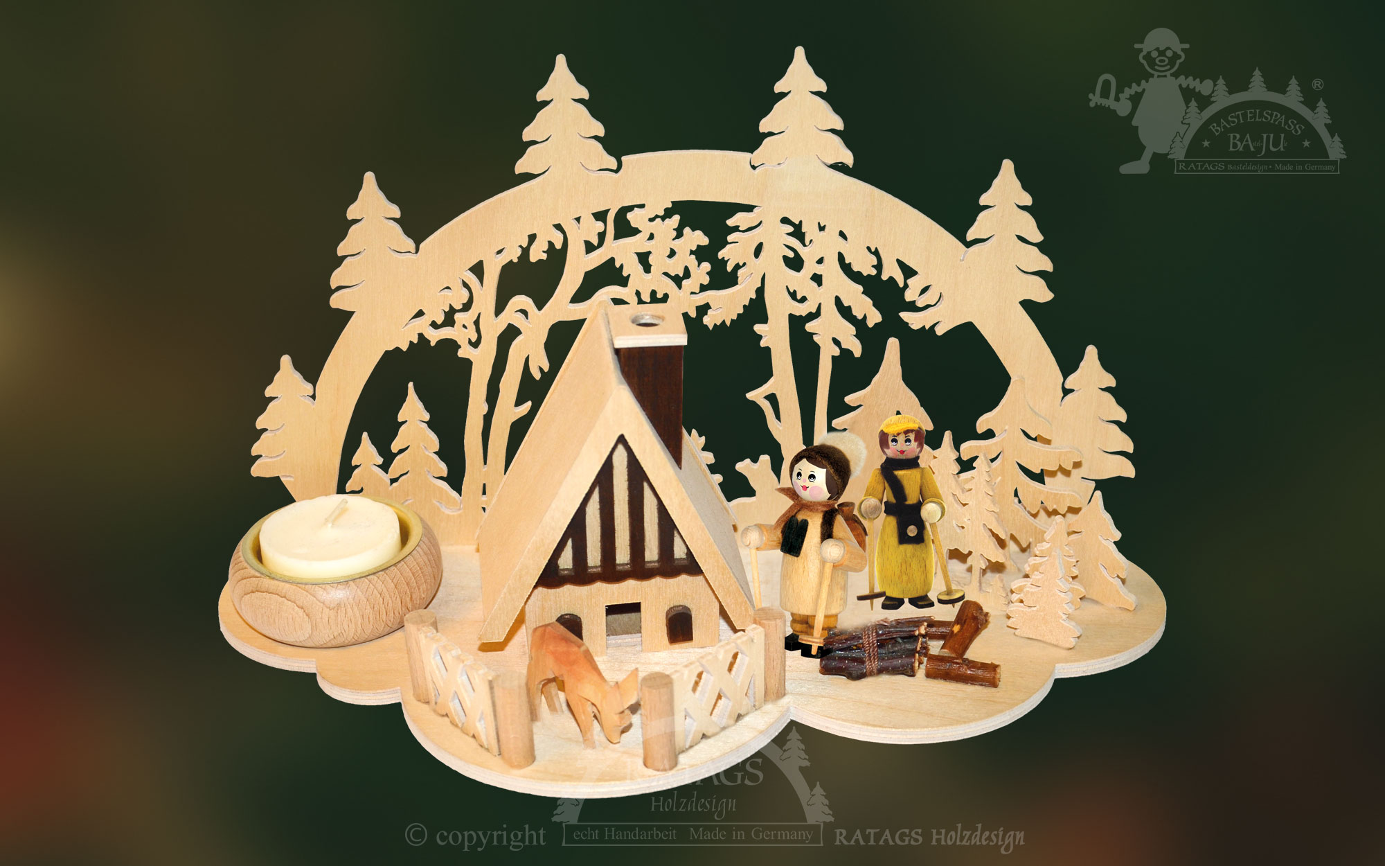 Table decorations for crafting, with incense house