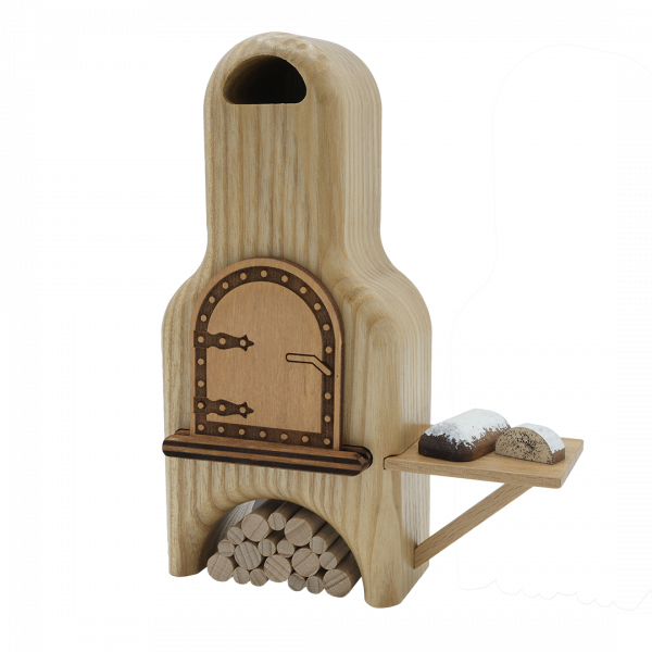 Incense oven with Christmas stollen 15x11 cm