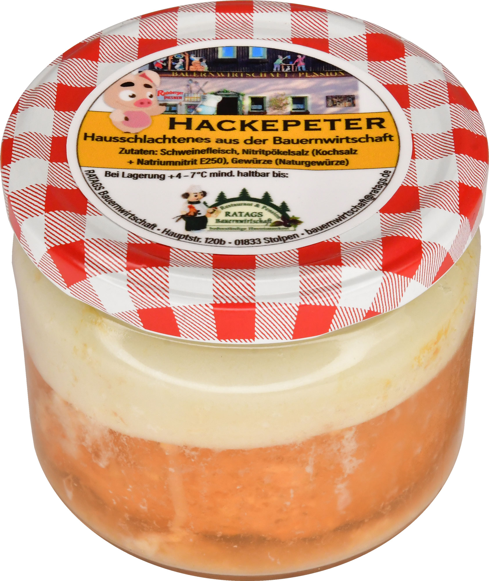 Hackepeter im Glas vom Schwein / 260g Wurstglas