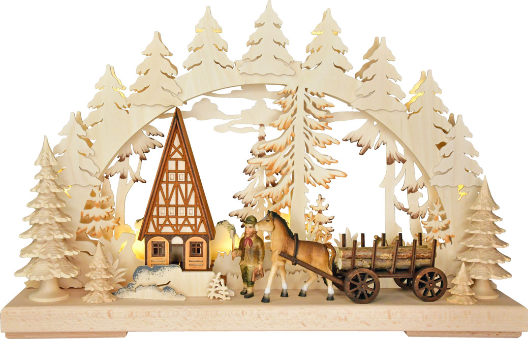 Arco luminoso 3D pequeno, lenhador