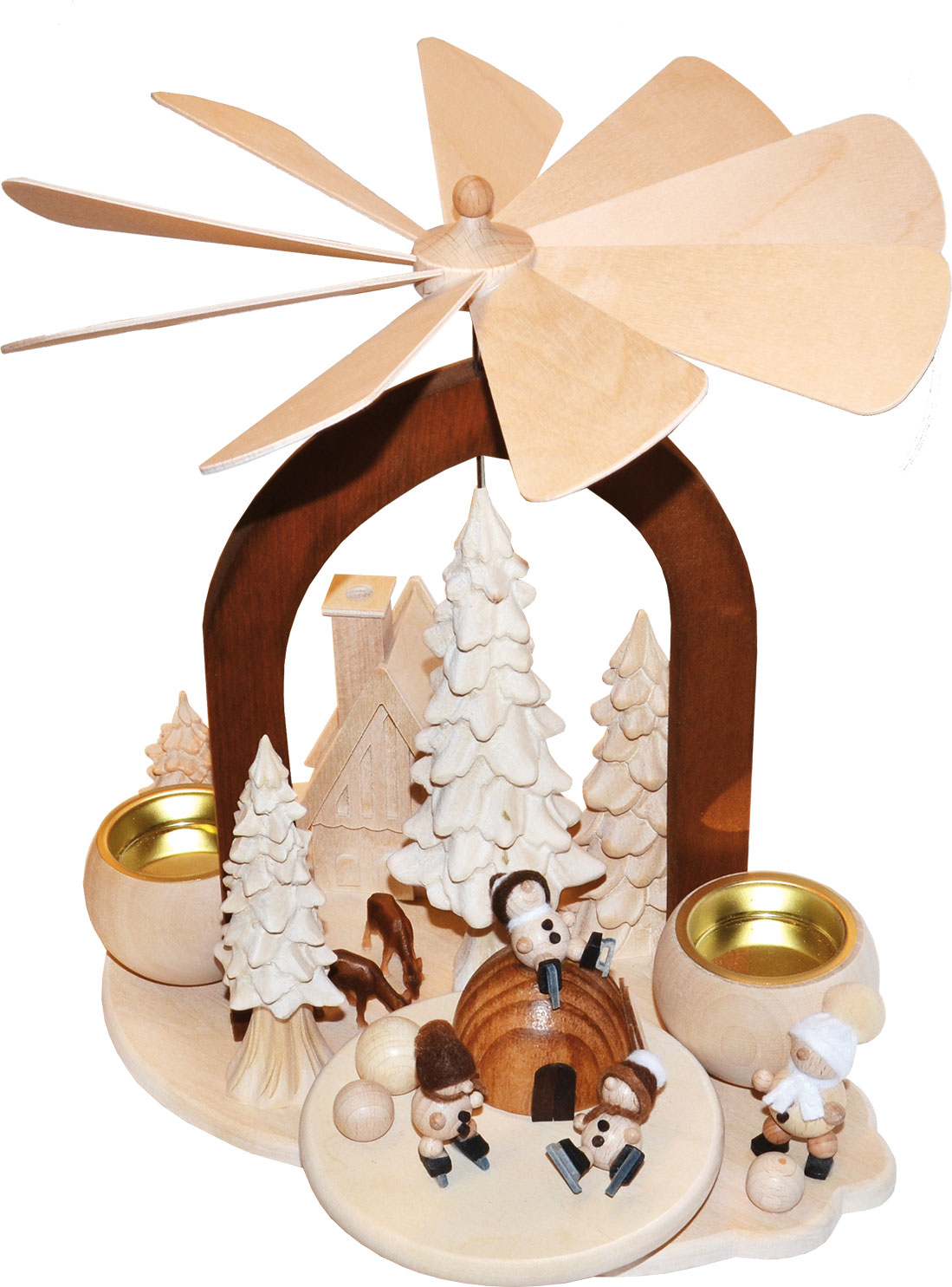 Star arch pyramid, Snow Mollies, brown, natural