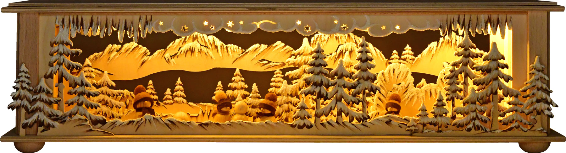 Raumleuchte kl., Schneebällchen, braun, Raureif