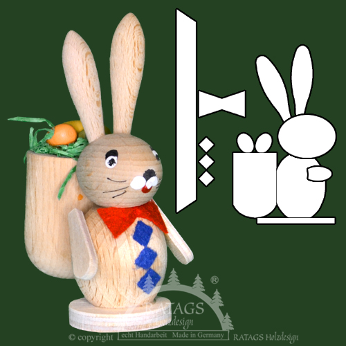 Mini-Osterhase zum Basteln