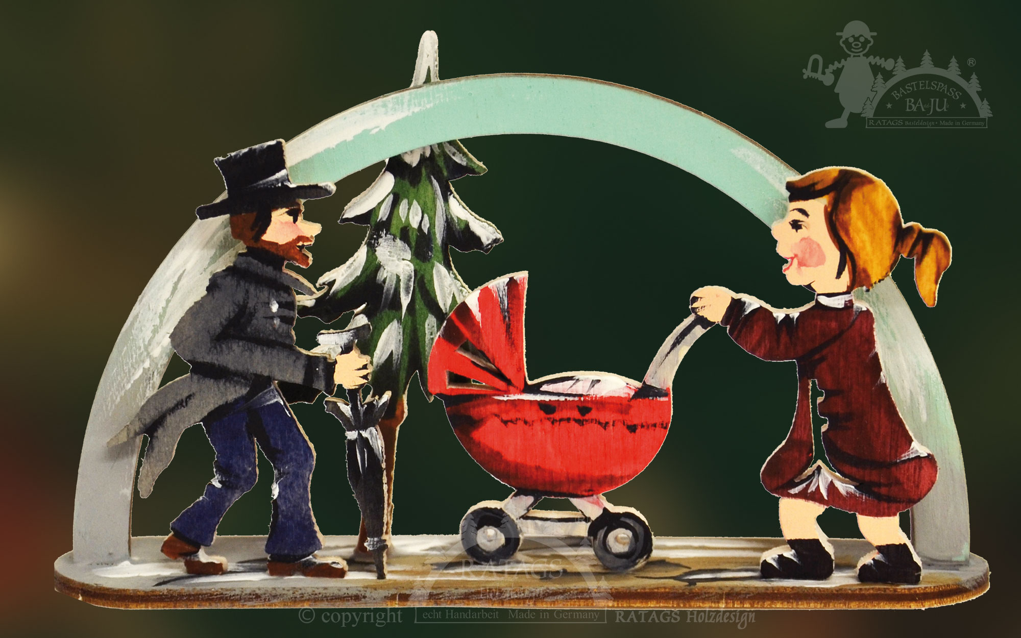 Mini-Schwibbogen zum Basteln Spaziergang Mini-Schwibbogen zum Basteln Spaziergang