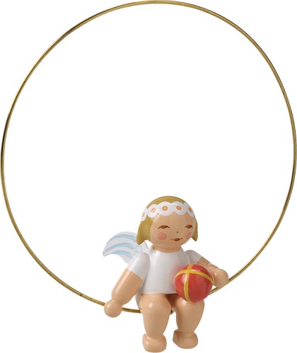 Christbaumengel im Ring, mit Ball