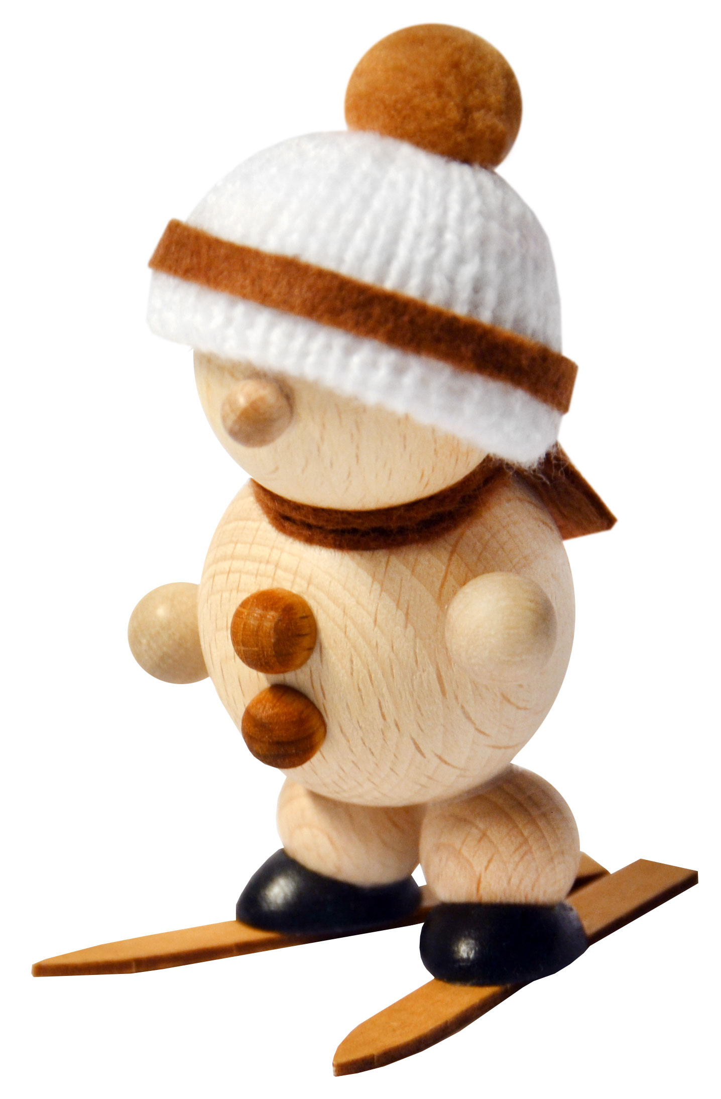 Schneemann auf Ski natur, 8,5 cm