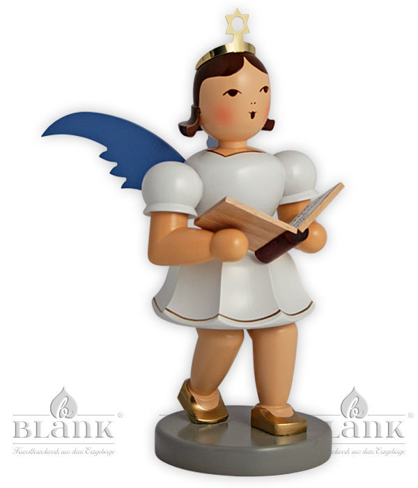 Coloured angel as singer, 20 cm