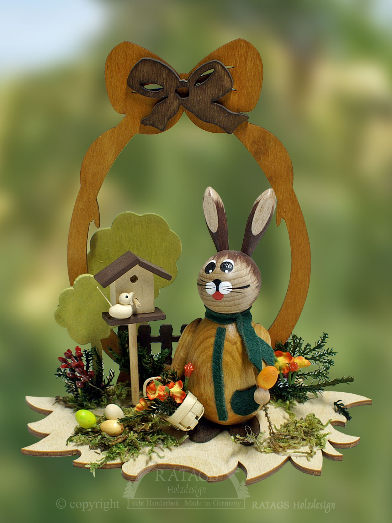 Bunnies at the birdhouse