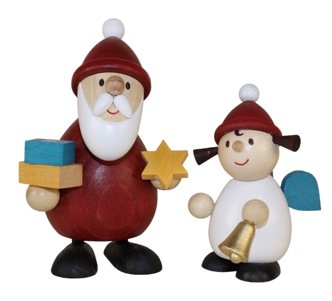 Weihnachtsmann mit Engel