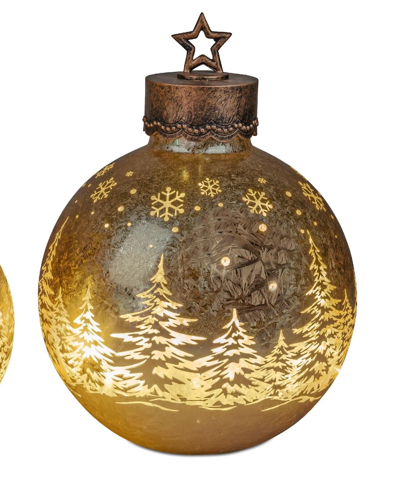 Deko-Kugel 35cm Frosty-Gold