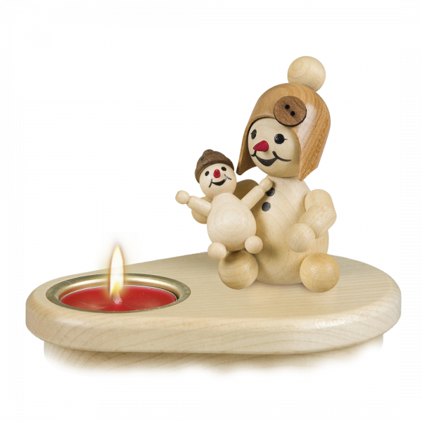 Candlestick, girl with doll, 1 tea light